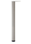 Picture of Peter Meier 34 1/4" Hamburg Legs (Set of 4) in Hamburg Brushed Steel (615-87-ST)